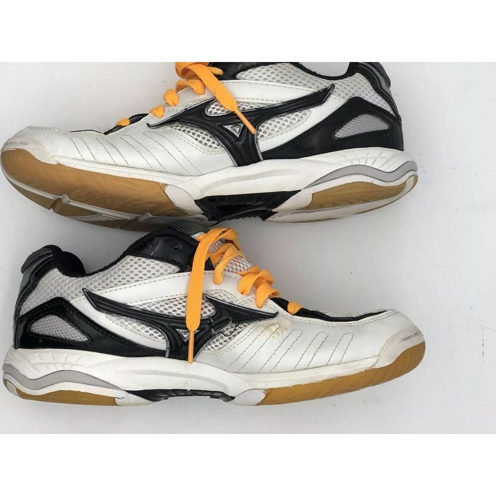 WOMENS MIZUNO WAVE RALLY 4 VOLLEYBALL SHOES SIZE 9 US 40 EU WHITE‎ BLACK - Picture 3 of 9